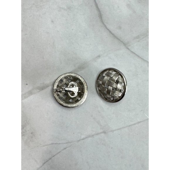 Vintage Lot 3 Crown Trifari Silverplate Jewelry Pieces Necklace Clip On Earrings - Picture 9 of 10